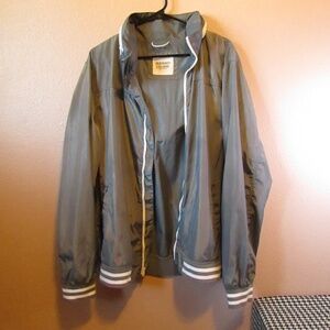 Old Navy Gray Windbreaker Jacket
